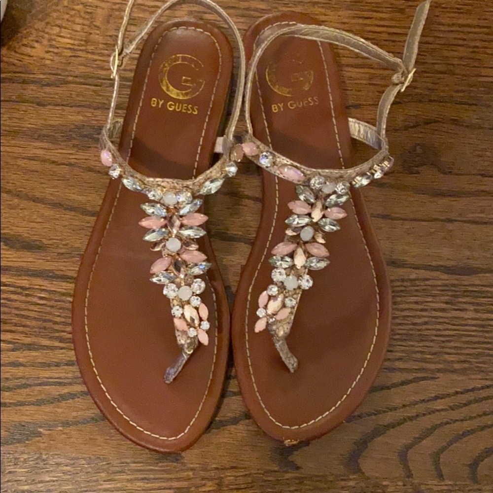 Jeweled GUESS sandals